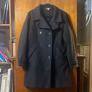 Time and Tru Elegant Black Pea Coat